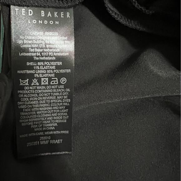 Ted Baker Black Slim Tailored Trousers Size 1 - Picture 11 of 12